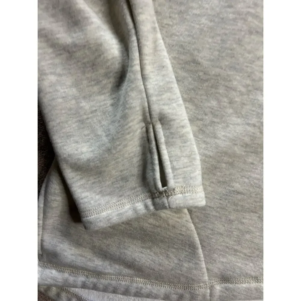 Earth Yoga Gray Asymmetrical Zip Mock Neck Sweatshirt XL
